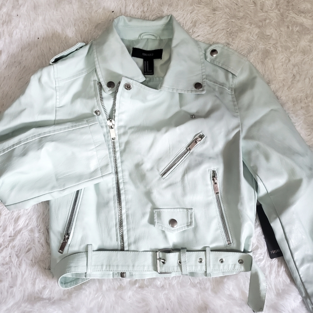 Forever 21 moto faux leather jacket